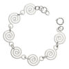 Spiral Chain Bracelet Linked Together in a Chain of 7 Spirals in Silver or 18K Rose Gold Coated - Sterling Silver