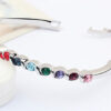 Sterling Silver Coated Bracelet boasting 10 Round Stones