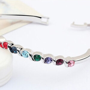 Sterling Silver Coated Bracelet boasting 10 Round Stones