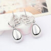 Dangle Earrings 925 Sterling Silver Coated Teardrop with Sparkling Crystal and Butterfly Adorned with White Stones - Aquamarine Sea Blue