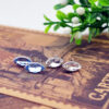 925 Sterling Silver Coated Oval Cut Stone Earrings - Topaz Blue