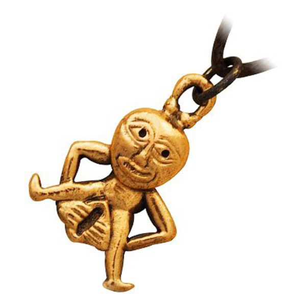 Precious Metal Coated Sheela Na Gig Celtic Goddess Pendant Necklace