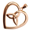 Heart Interlaced with Celtic Trinity Knot Pendant Necklace in 925 Sterling Silver or Precious Metal Coated