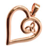Heart Holding Celtic Trinity Knot Pendant Necklace in 925 Sterling Silver or Precious Metal Coated
