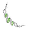18K White Gold Coated Sparkling Main Crystal Pendant Necklace with Spiral Design