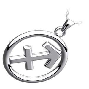 925 Sterling Silver Zodiac Sign Pendant Necklace - Archer