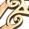 18K Yellow Gold Coated 925 Sterling Silver Celtic Spiral Triskele Ring