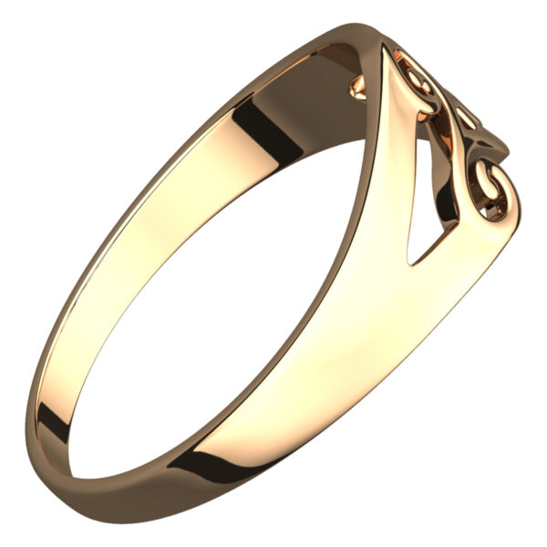 18K Yellow Gold Coated 925 Sterling Silver Celtic Spiral Triskele Ring