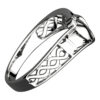 925 Sterling Silver Claddagh Ring with Half Covered Band and Celtic Knot Design