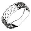 925 Sterling Silver Ring Featuring Decorative Celtic Knotwork