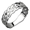 925 Sterling Silver Ring Featuring Decorative Celtic Knotwork
