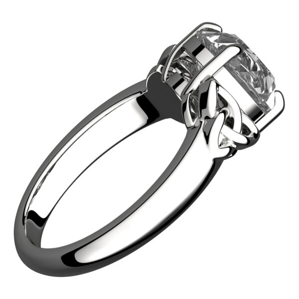 925 Sterling Silver Ring with Large CZ Stone and Celtic Trinity Knots
