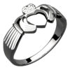 925 Sterling Silver Claddagh Ring Heart, Hands and Crown