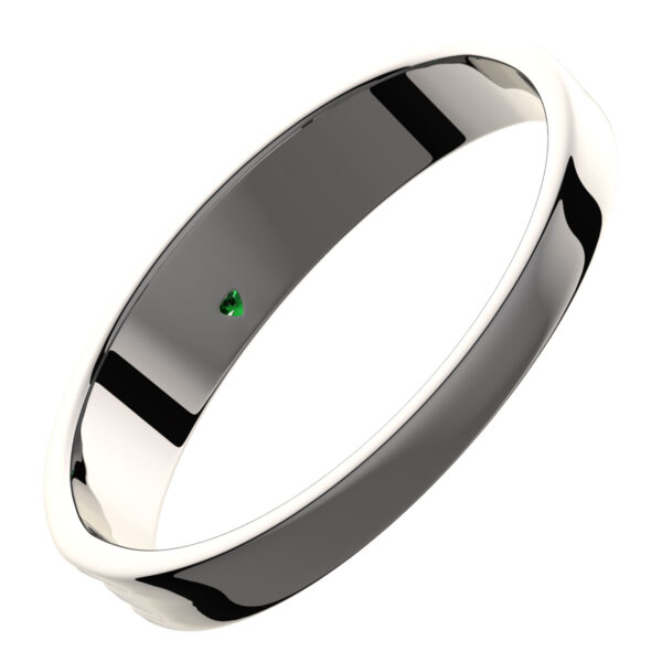 925 Sterling Silver Claddagh Ring with Heart Shaped Emerald Green Cubic Zirconia