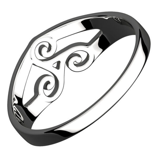 925 Sterling Silver Celtic Spiral Triskele Ring