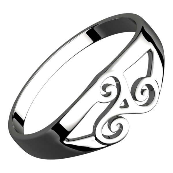 925 Sterling Silver Celtic Spiral Triskele Ring