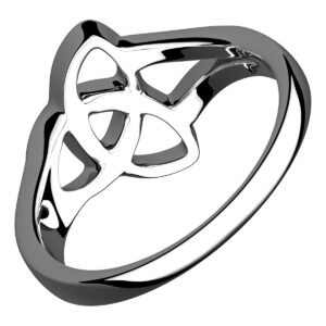 925 Sterling Silver Celtic Trinity Knot Trefoil Ring