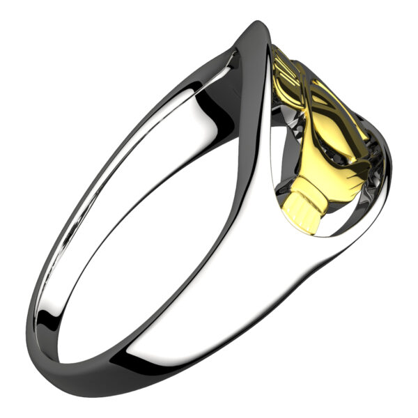 18K Gold Coated 925 Sterling Silver Claddagh Ring with Hands Clasping Heart and Crown