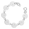 Precious Metal Coated Celtic Spiral Jewellery Set Bracelet, Earrings, and Pendant Necklace - Sterling Silver