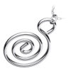 Precious Metal Coated Celtic Spiral Jewellery Set Bracelet, Earrings, and Pendant Necklace - Sterling Silver